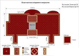 Круглый композиция из коврового покрытия в алтарную часть храма